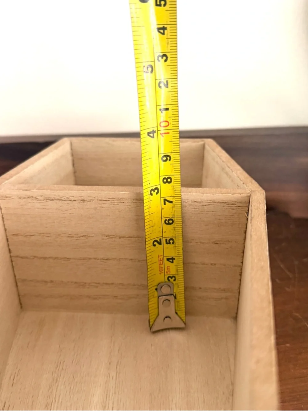 Wood Coffin Mini Display Shelf Wall Hanging Free Standing Small Organizer Shelf
